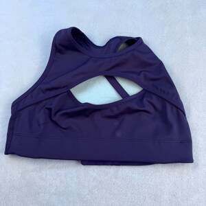 Savage X Fenty Sport High-Neck Cutout Sports Bra Purple Size Small -